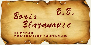 Boris Blažanović vizit kartica